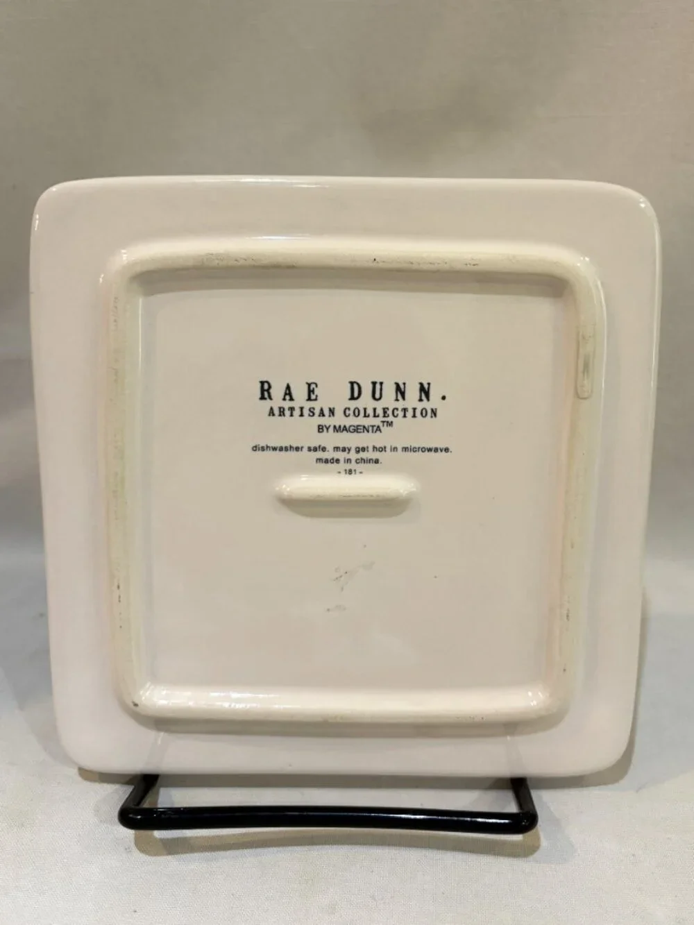 Rae Dunn Fa La La Christmas White Red Holiday Cheese Hot Trivet Plate Tray